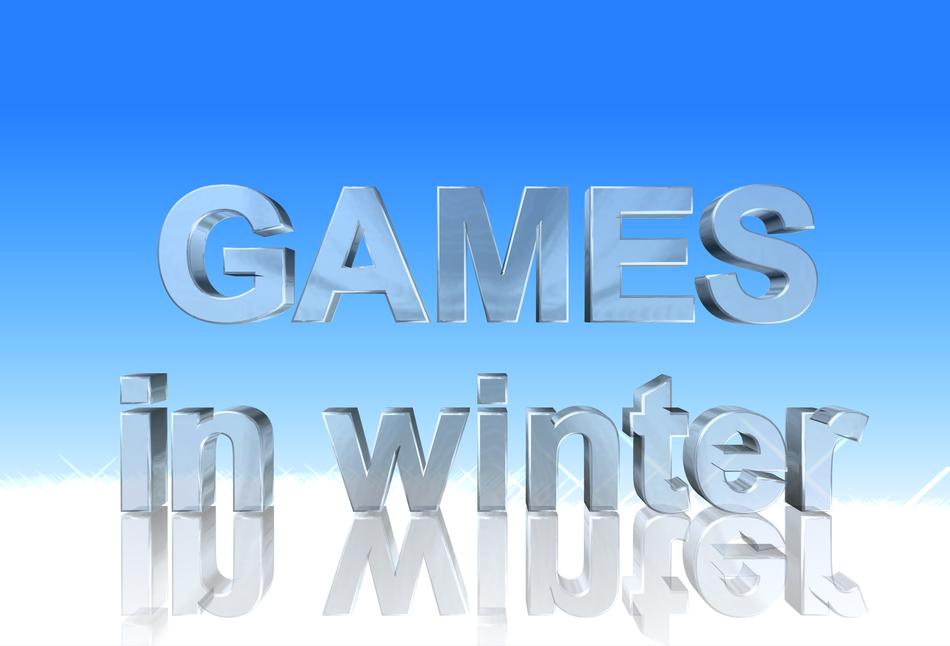 games in winter as an inscription