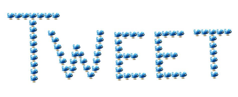 tweet on white background