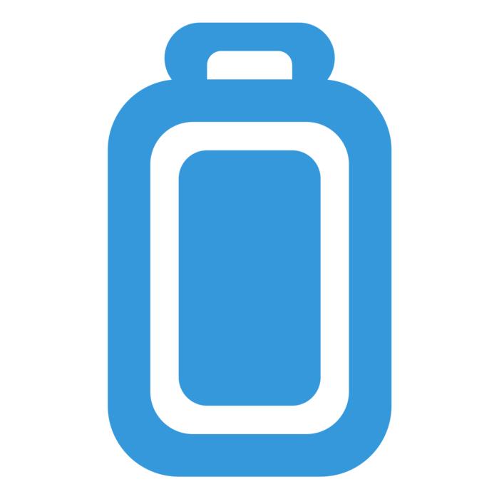 blue business symbol on white screen