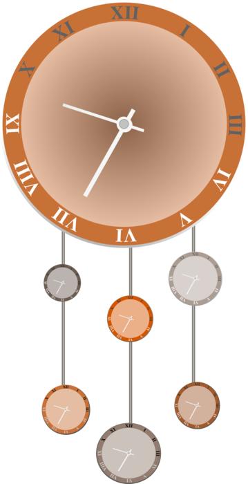 watch with pendants on a white background