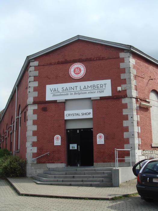 Val St Lambert Belgium Crystal brick building