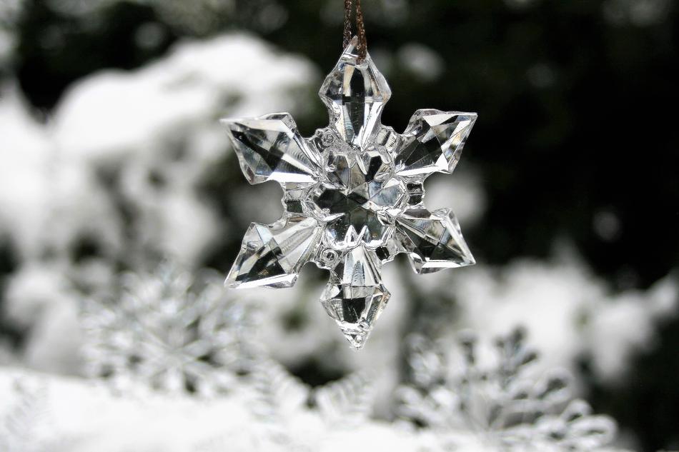 macro picture of the Asterisk Snow ice