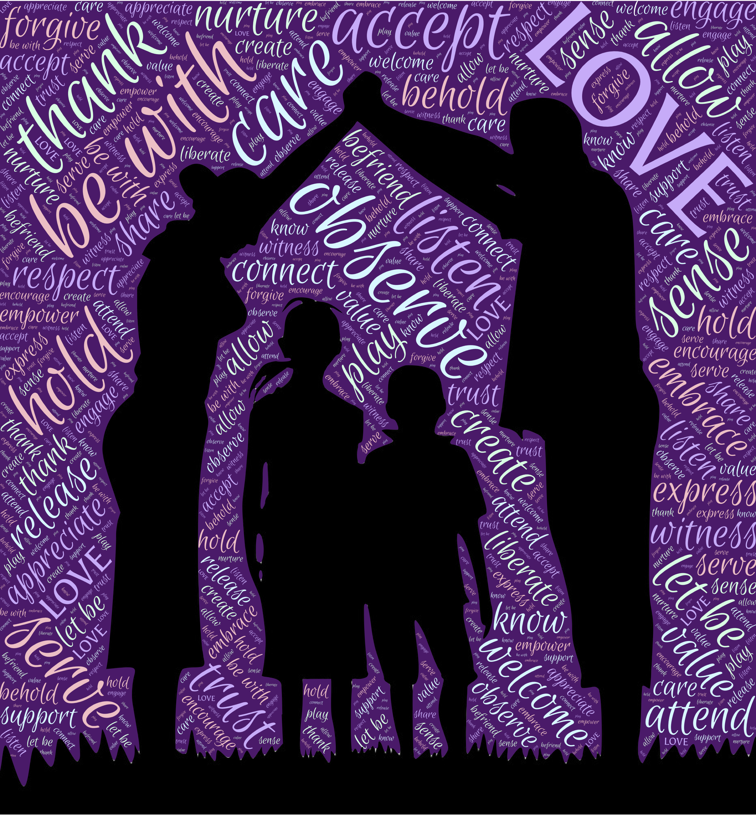 Accepting connections. Positive language. Protect respect forgive support. Welcome Engagement