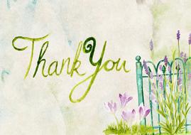thank you greeting card drawing