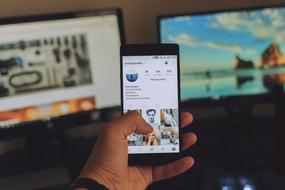 Instagram application in smartphone