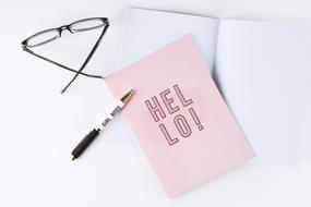 Notebook Pen hello text