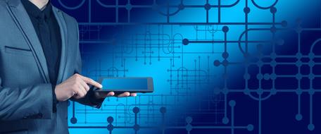 Industry 4 Web banner drawing