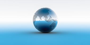 blue Earth Globe, 3d render