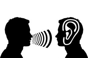speak and listen, icon, male heads