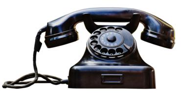 dark brown retro telephone