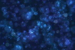 snowflakes on blue as background