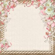 square floral retro frame