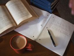 Coffee and School Homework