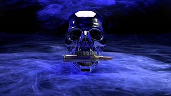 background wallpaper skull fog