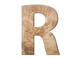 letters r wood grain drawing