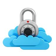 clipart of the padlock on a cloud