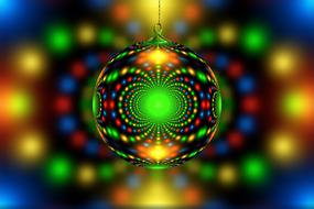 christmas ornament fractal drawing