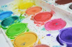 paint for children's creativity close up