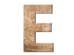 letters e wood