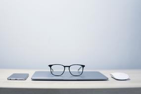 Glasses and Notebook and Phone