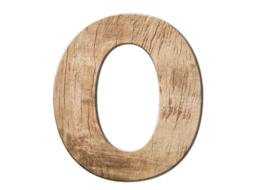 wooden letter o on white background