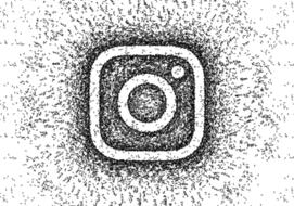 black and white Instagram icon