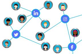 social media connection drawing
