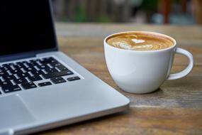 Computer Laptop and coffe