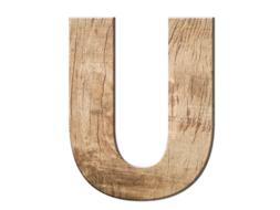 letters abc wood u