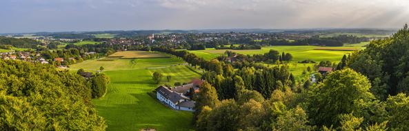 panoramic view of the scenic landscapes in Ebersberg