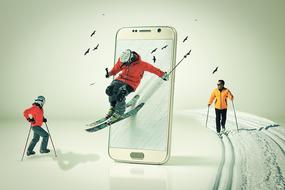 Manipulation Phone Ski drawing