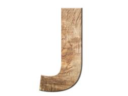 letters abc wood j