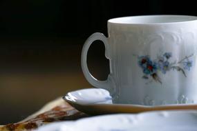 cup with flower pattern