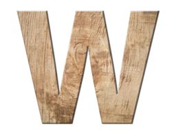 wooden letter W