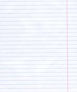 striped notebook sheet