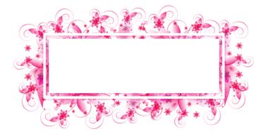 clipart of flowers pink photo frame