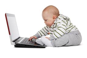 Baby Boy and computer