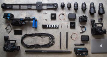 Different equipments for photography