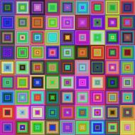 Beautiful and colorful squares on the mosaic