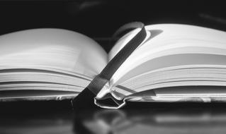 Address Book close-up in black and white background