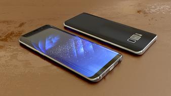 smartphone screen down and smartphone screen up