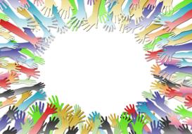 clipart of access many hands