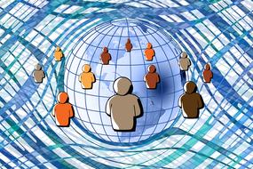 clipart of social media digitization faces