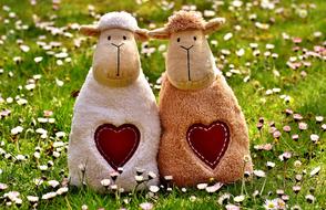 Sheep Heart ValentineS decorations