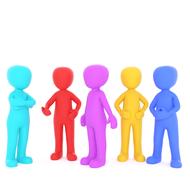 models of colorful men