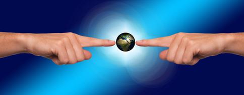 Together Hands Earth drawing