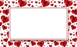 clipart of banner hearts red plate