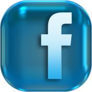 clipart of blue Facebook button