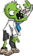 zombie tablets green drawing