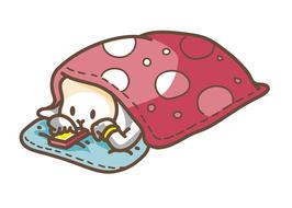 funny fictional character laying in bag